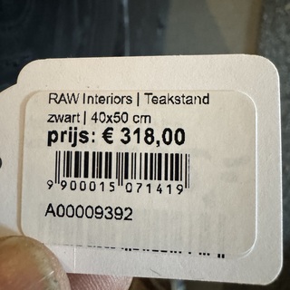 Bijzettafel Raw Interiors, Teakstand, zwart